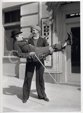 Years later, Jackie Coogan visited Chaplin on the set of Modern Times