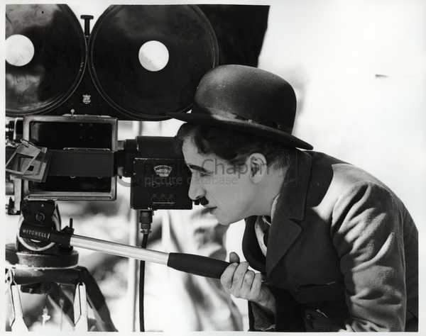 Chaplin on the set of Modern Times (1936)