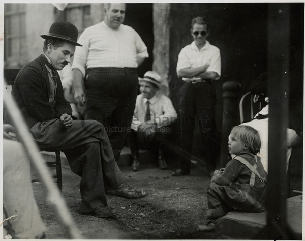 Chaplin et Coogan pendant le tournage
