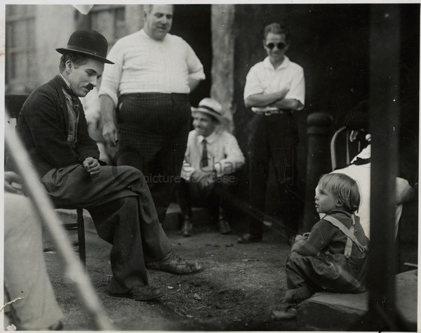 Chaplin and Coogan on the set