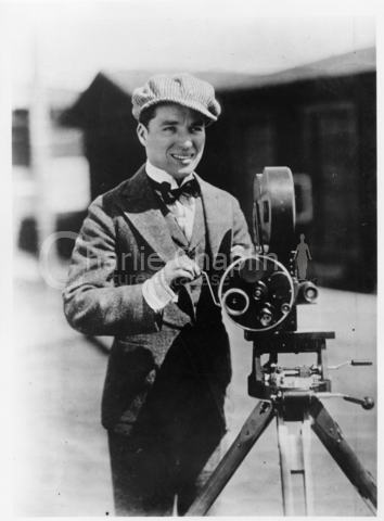 Charles Chaplin behind camera