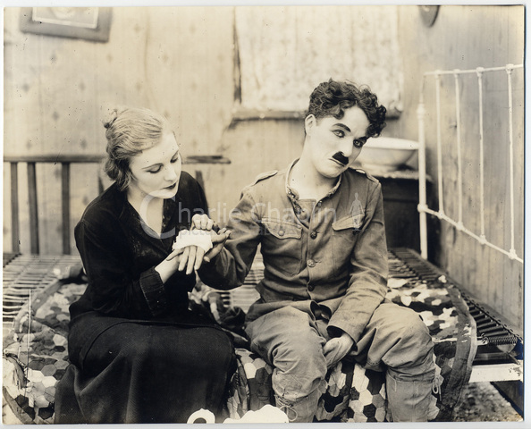 Charlie Chaplin Filming Shoulder Arms