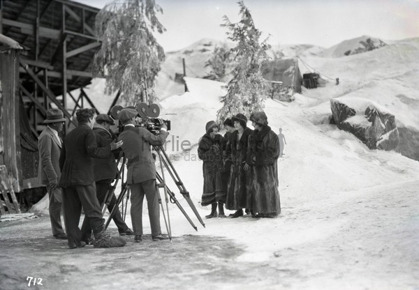 On the set of The Gold Rush