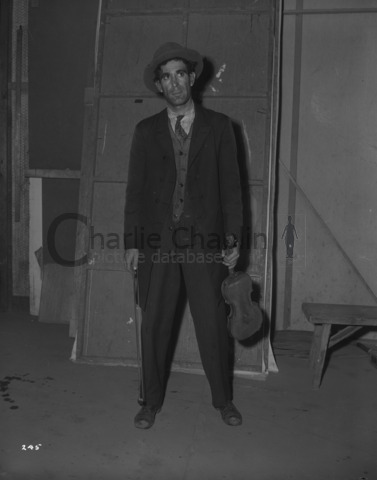 Julian Ludwig in costume on the set of Limelight