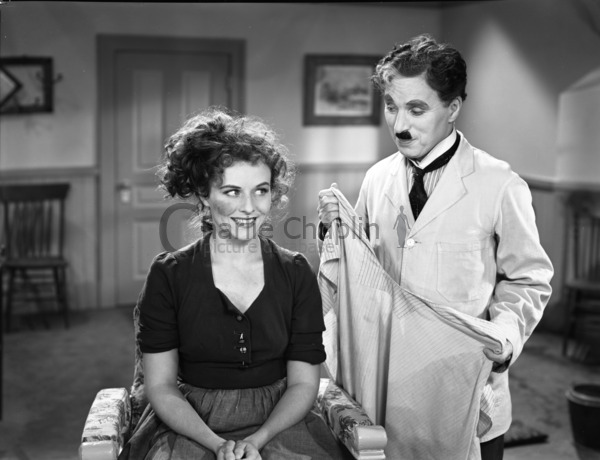 Paulette Goddard and Charlie Chaplin in The Great Dictator
