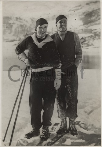 Charlie Chaplin and Douglas Fairbanks in St. Moritz