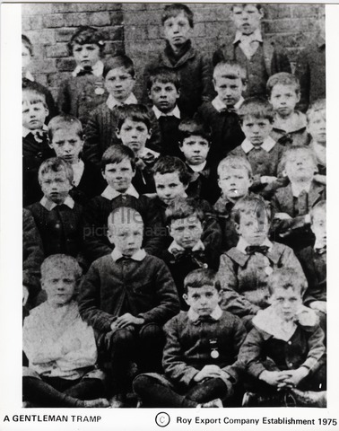Chaplin (center) at the Hanwell Schools, 1897