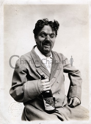 Chaplin in costume as an inebriate for a Karno comedy sketch, 1911