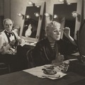 Calvero in the dressing room with Postant and Buster Keaton