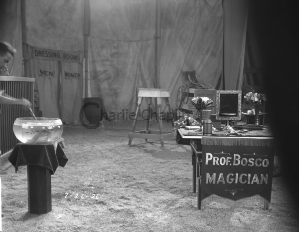 Production still of the set of The Circus (1928)