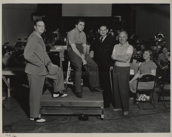 L'équipe musicale de Chaplin pendant l'enregistrement du Dictateur, 1940