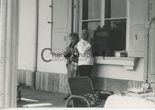 With Clara Haskil at Chaplin's home in Switzerland